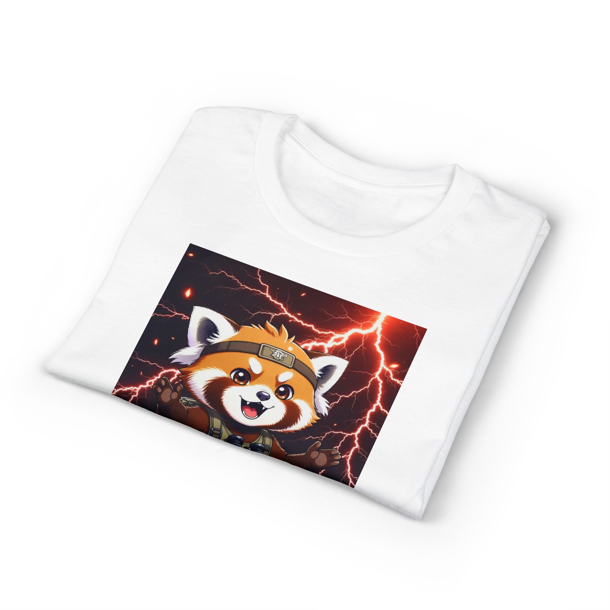 Anime Red Panda Tee — "Water. Shelter. Anime." Survival Humor Shirt