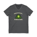 Frog Meditation V-Neck Tee – "Be Still and Know" Relaxing Frog Graphic Shirt