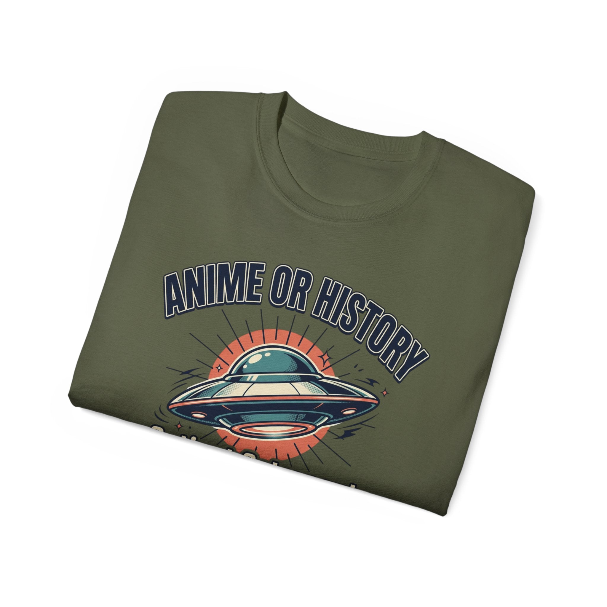 Anime or History Tee — "Ancient Astronaut Theorists Say Yes" Retro UFO T-Shirt