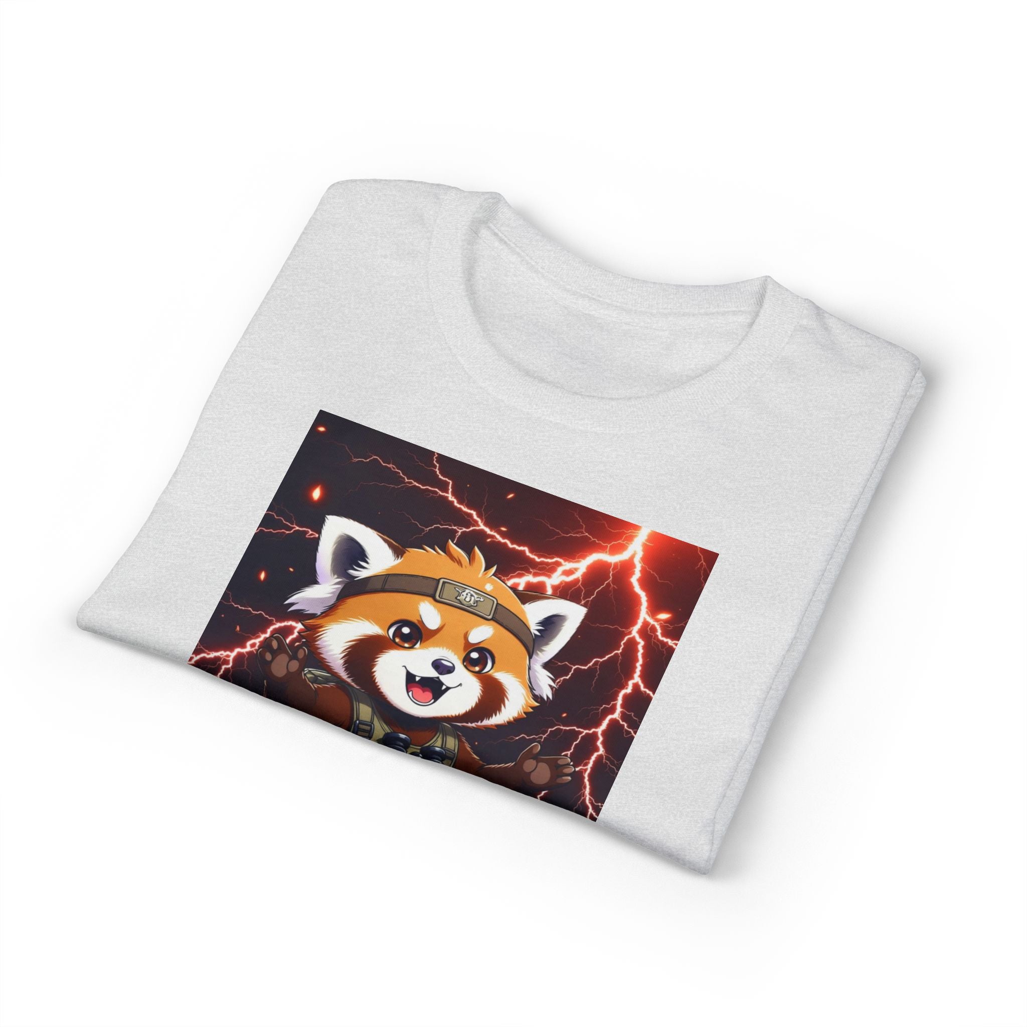 Anime Red Panda Tee — "Water. Shelter. Anime." Survival Humor Shirt