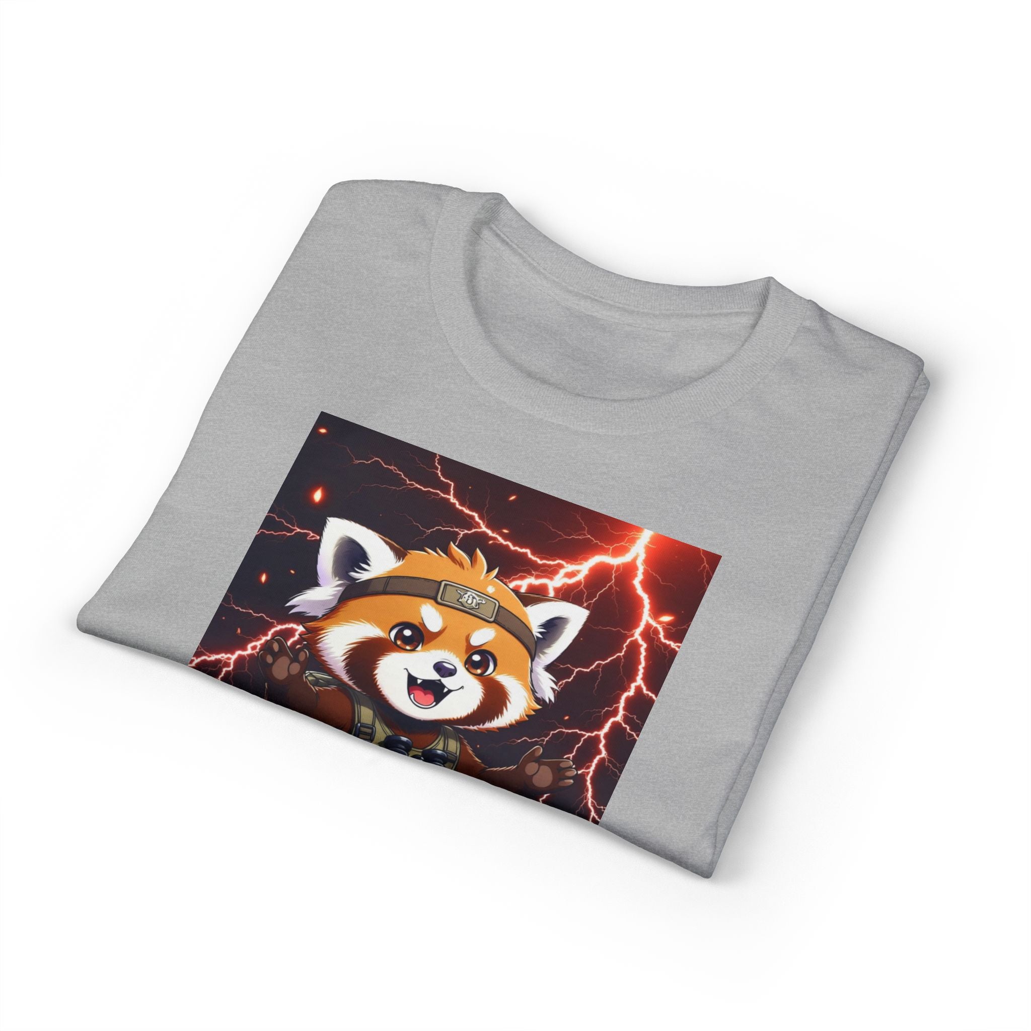 Anime Red Panda Tee — "Water. Shelter. Anime." Survival Humor Shirt