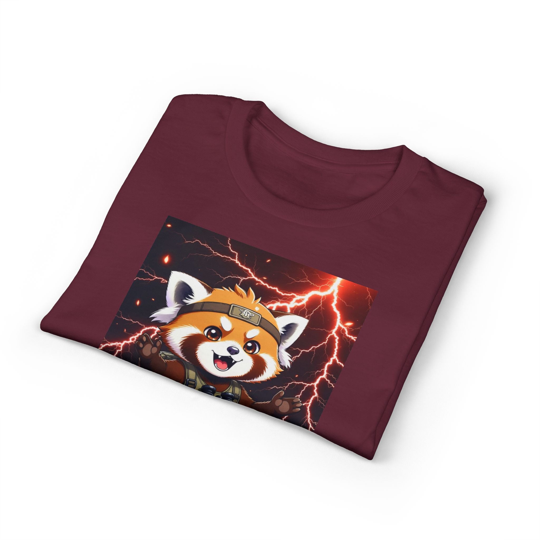 Anime Red Panda Tee — "Water. Shelter. Anime." Survival Humor Shirt
